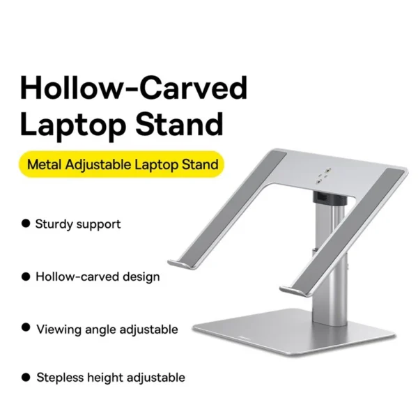 MacBook Stand Foldable Aluminum Adjustable Vertical Support For Laptop - Image 6