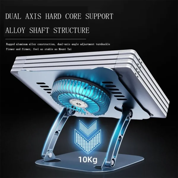 MacBook Stand with Cooling Fan – Adjustable & Portable Holder - Image 4