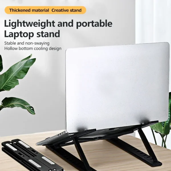 MacBook Stand: Adjustable Ten-Speed Foldable Plastic Laptop Holder. - Image 3