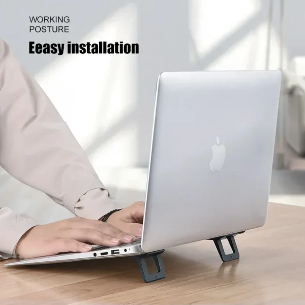 Portable Foldable MacBook Stand with Cooling & Ergonomic Design - Image 3
